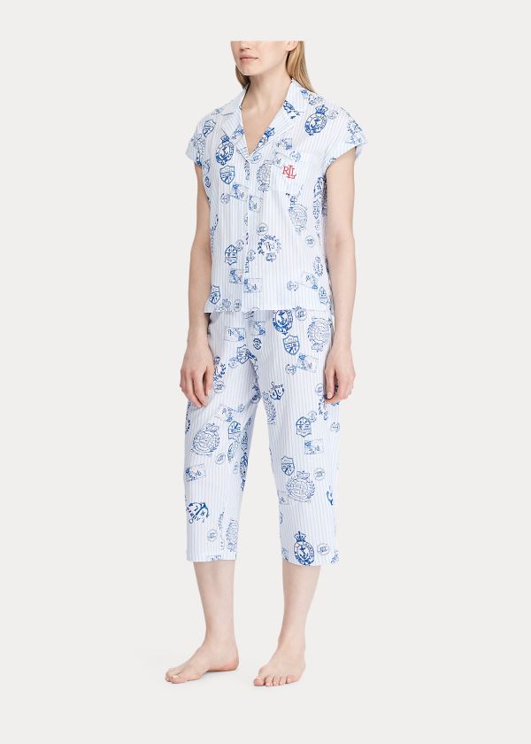 Women's Ralph Lauren Nautical Cotton Pajama Sets | 798530CAS